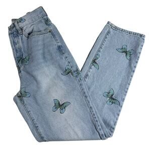 PACSUN Butterfly Dad Jeans Women's Size 25 Y2K Cottage Core EUC